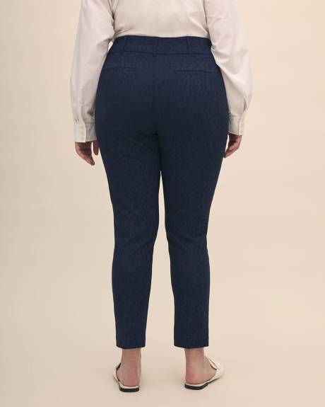 Responsible, Petite, Textured Navy Skinny-Leg Savvy Pant - PENN. Essentials