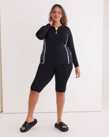 Knee-Length Solid Swim Shorts - Active Zone