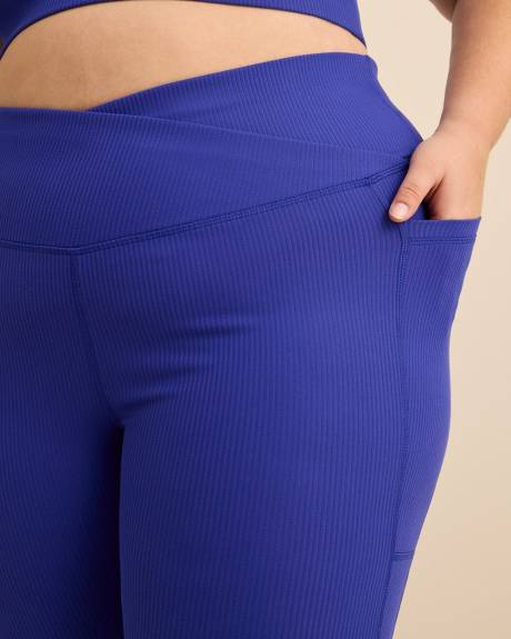 Legging en tricot c&ocirc;tel&eacute; avec taille crois&eacute;e - Active Zone