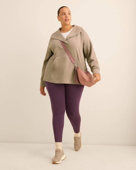 Pull texturé chiné avec col large - Active Zone