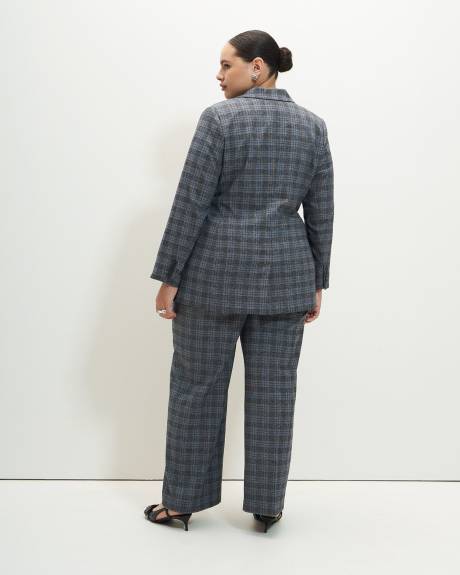 Plaid Fitted Blazer - Addition Elle