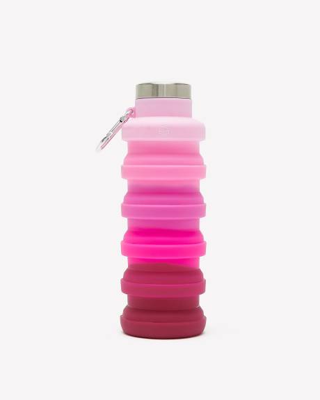 Bouteille d'eau rétractable multicolore en silicone - Active Zone
