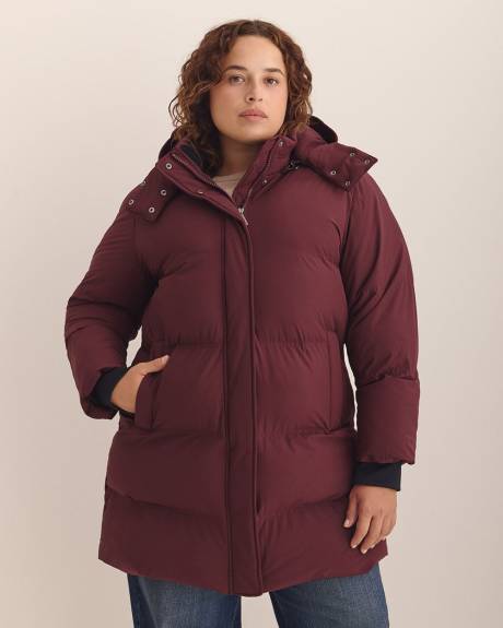 Hooded Stretch Puffer Jacket