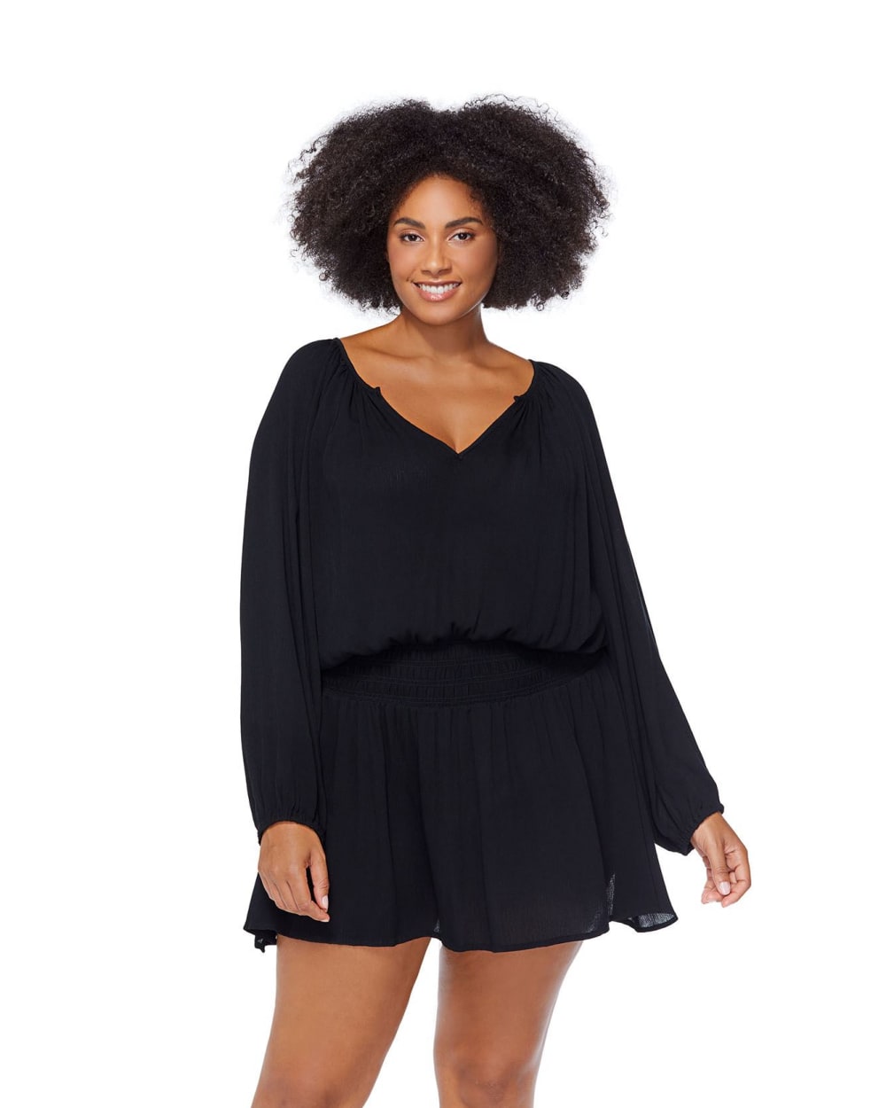 waist ruffle dress
