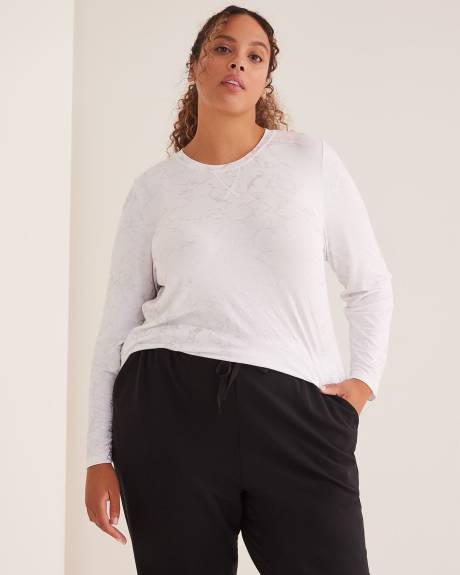 Responsible, Printed Long-Sleeve Crewneck T-Shirt - Active Zone