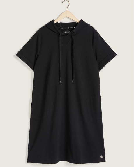 Solid French Terry Hoodie Dress - ActiveZone