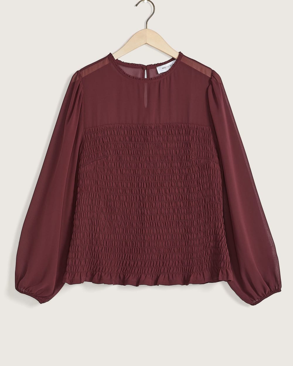 Responsible, Long-Sleeve Blouse with Smocking - Addition Elle