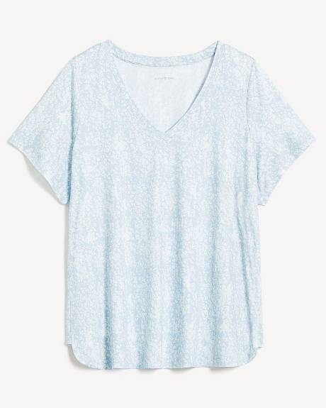 T-shirt à manches courtes et encolure en V, tissu responsable - Active Zone