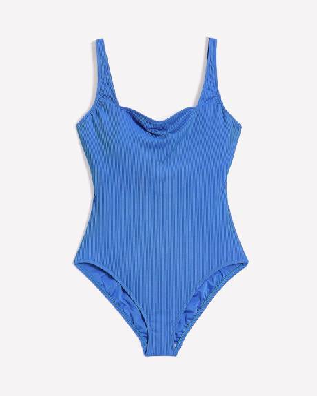 Square Neck One-Piece Swimsuit - Bleu by Rod Beattie
