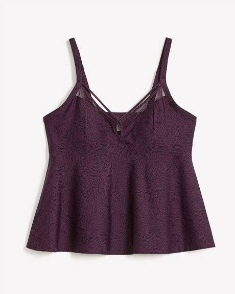 Purple Zebra Swing Tankini Top