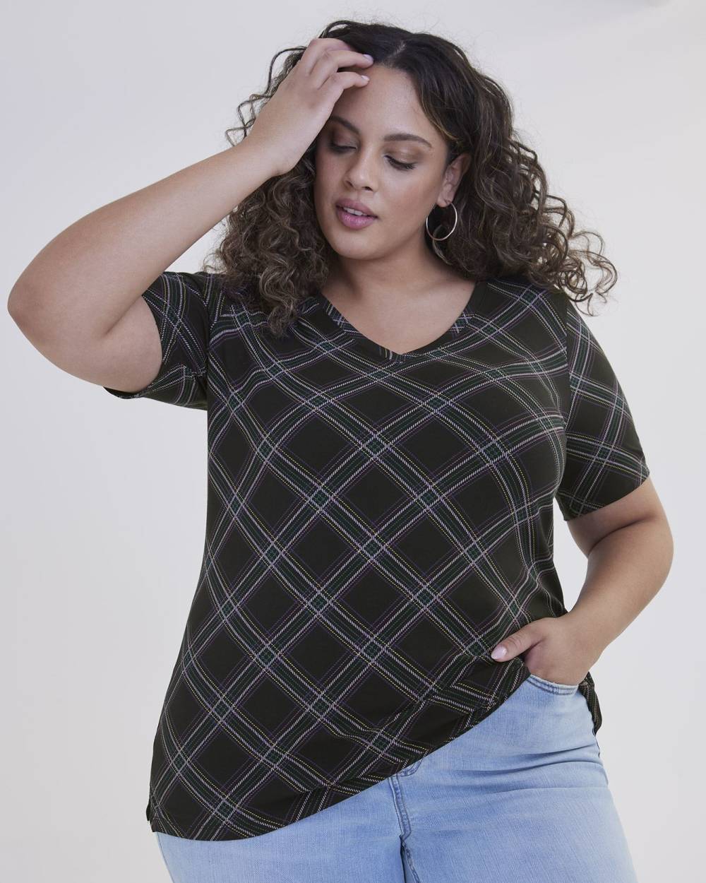 Responsible, Printed Silhouette-Fit Tee - Addition Elle