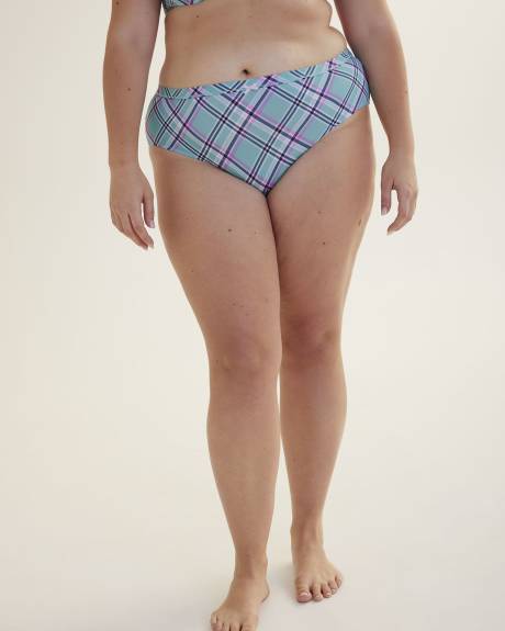 Culotte taille basse en microfibre carreautée - ti VOGLIO