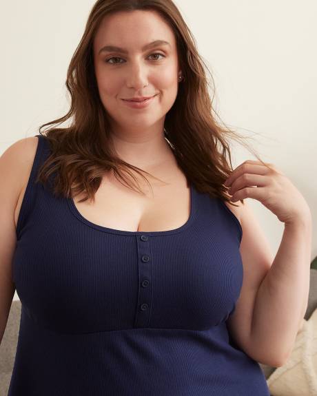 Ribbed Sleeveless Nightdress - ti Voglio