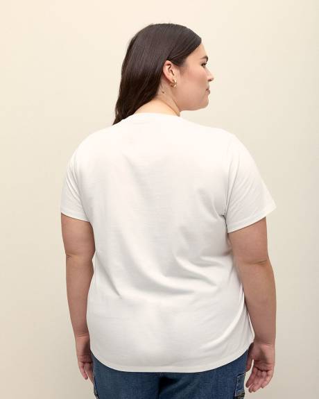 White Boyfriend-Fit T-Shirt - PENN. Essentials
