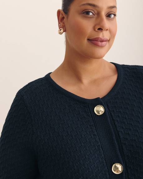 Fancy Stitch Cardigan Sweater