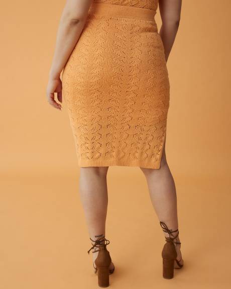 Pull-On Crochet Pencil Skirt - Addition Elle