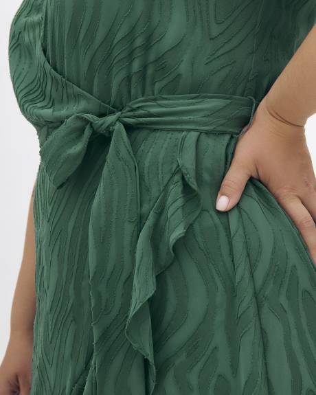 Woven Wrap Sangria Dress - Additon Elle