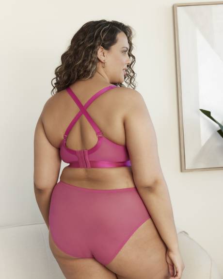 Pink Padded Wireless Lounge Bra with Lace - Déesse Collection