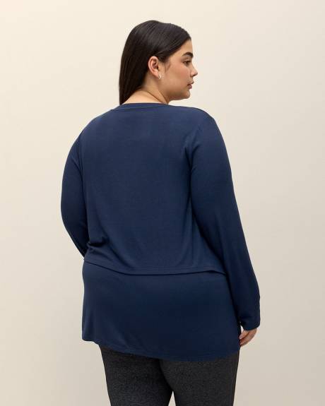 Responsible, Ribbed Henley Fooler Top - Active Zone