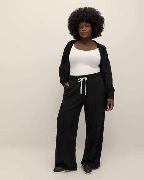 Cardigan ouvert à capuche en tricot français - Active Zone