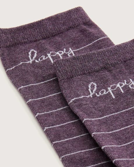Chaussettes tendance, imprimé à rayures - In Every Story