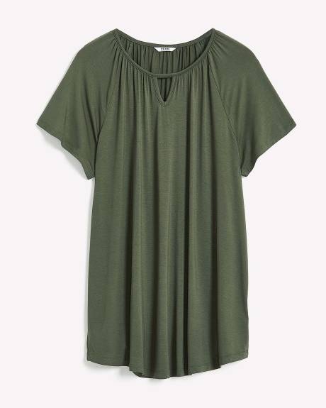 Responsible, Printed Short-Sleeve Knit Tunic