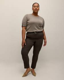 Plaid Skinny-Leg Savvy Pant - PENN. Essentials