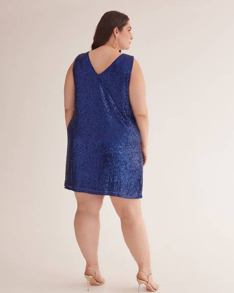 Sleeveless Sequins Knit Dress