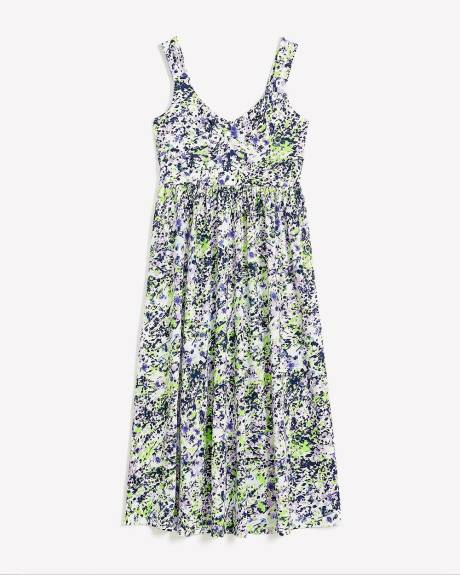 Sleeveless Maxi Dress with Pleated Bust - Addition Elle