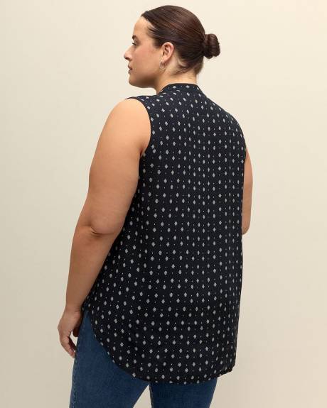Blouse tunique sans manches, tissu responsable