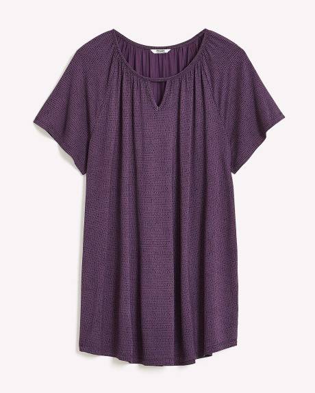 Responsible, Printed Short-Sleeve Knit Tunic