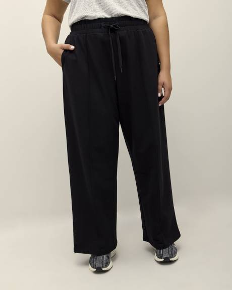 Pantalon à taille haute et jambe large en molleton - Active Zone