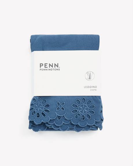 Legging capri avec broderies à l'ourlet - Essentiels PENN.