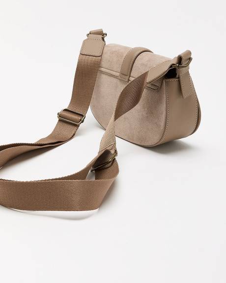 Sac à main équestre en faux suède