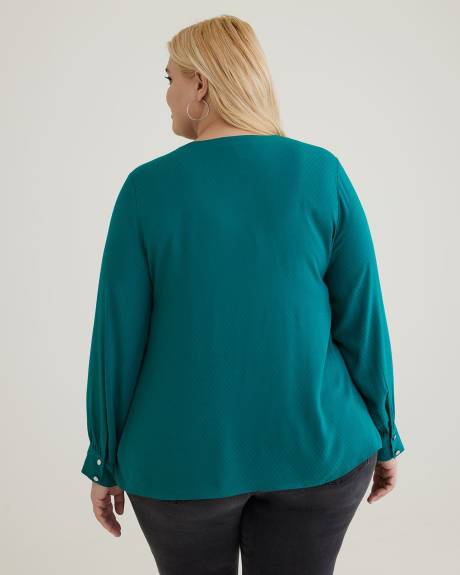 Responsible, Long-Sleeve Blouse with Crew Neck