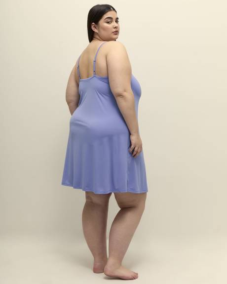 Nuisette en microfibre de satin avec dentelle - Déesse Collection