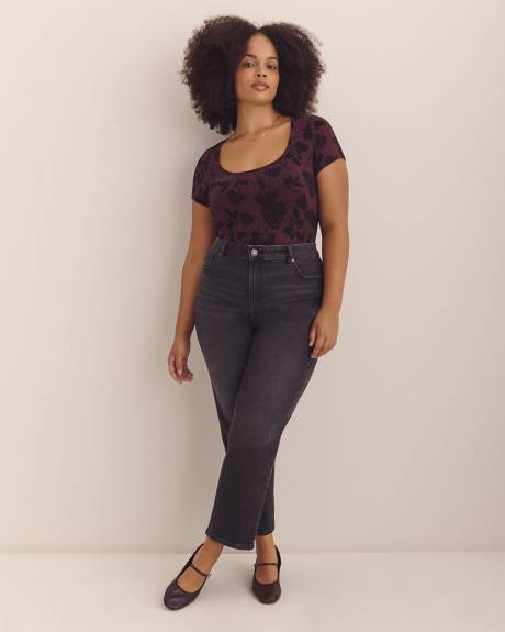 T-shirt ajusté à encolure arrondie - Addition Elle - Essentiels PENN.