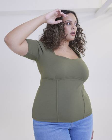 Haut bustier avec encolure en coeur - Addition Elle