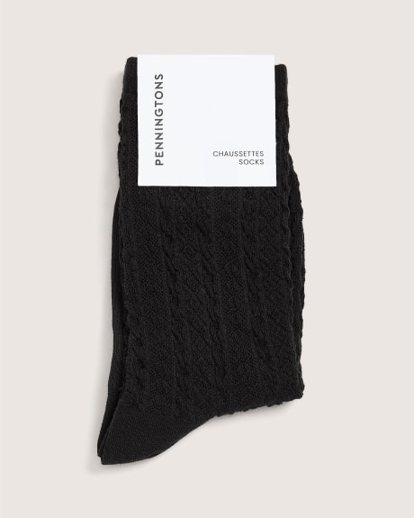 Pointelle Knit Socks