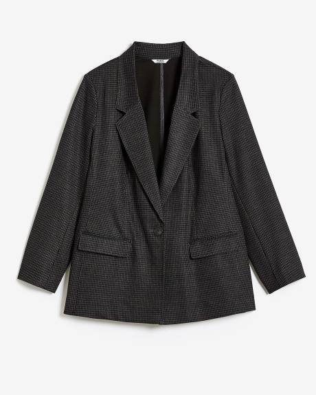 Plaid Ponte de Roma Jacket with Low Lapels