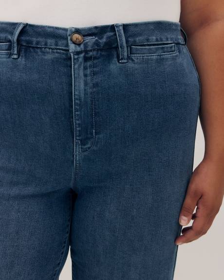 Pantalon en denim à jambe large, tissu responsable - Addition Elle