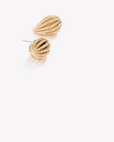 Boucles d'oreilles anneaux gonflés texturés