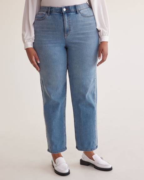 Responsible, Curvy-Fit Straight-Leg Jean with Studded Side Seam - d/C Jeans