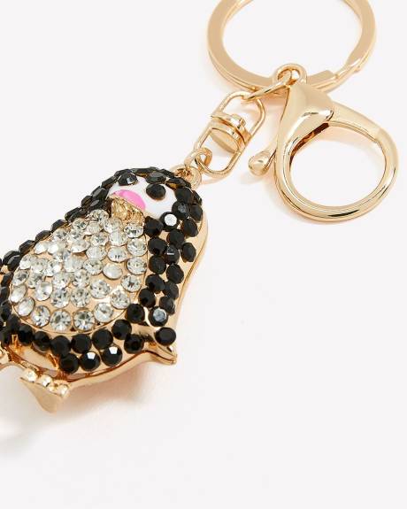 Rhinestone Penguin Keychain | Penningtons