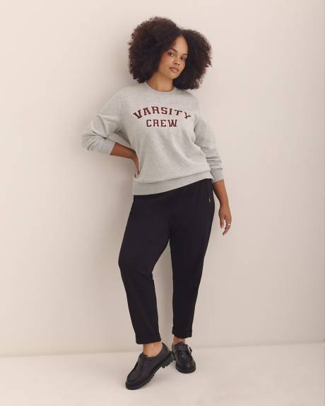 Pull en tricot molletonné à col rond