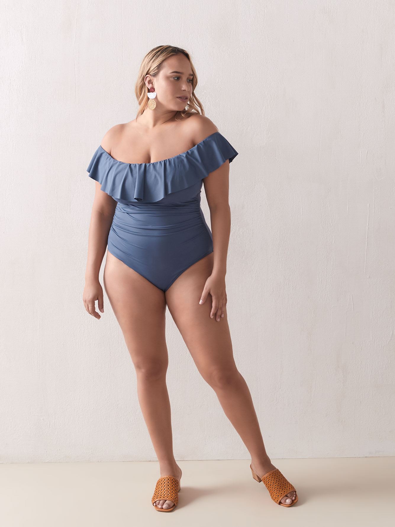 Island Goddess Ruffle OnePiece Swimsuit La Blanca Penningtons