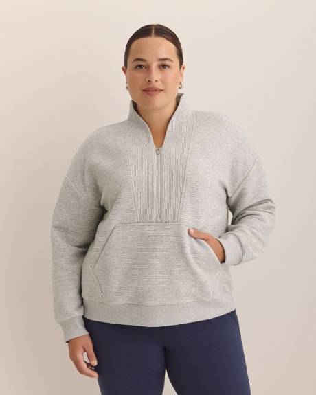 Heather Grey Ottoman Fashion Pullover - Active Zone