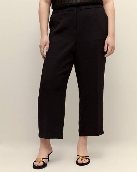 Black Straight-Leg Cropped Pant - Addition Elle
