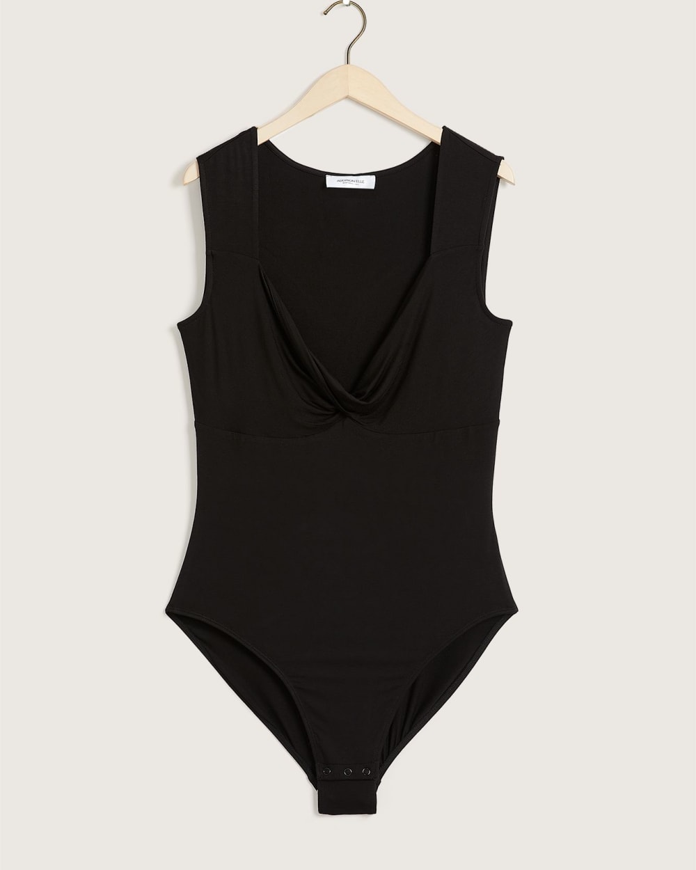 Black Sleeveless Thong Bodysuit - Addition Elle