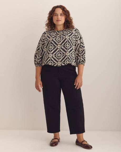 Bubble-Hem Blouse